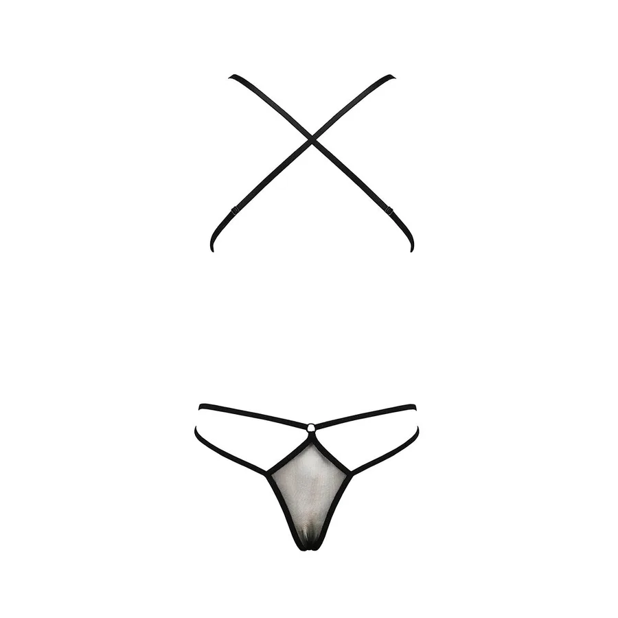 Боди монокини с декольте Passion ERZA BODY L/XL, black