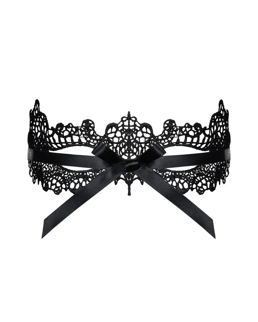 Мереживна маска Obsessive A701 mask, єдиний розмір, чорна