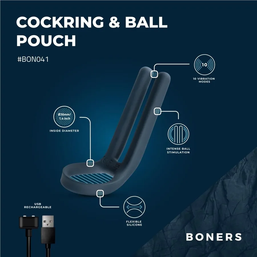 Ерекційне кільце Boners Cockring & Ball Stimulator
