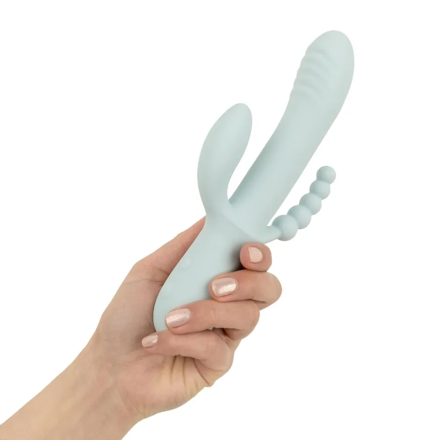 Вібратор-кролик Good Vibes Only - SAGE Triple Stimulation Vibe Soft Silicone - Blue