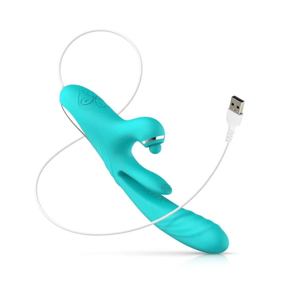 Вібратор-кролик Good Vibes Only - Lisa Thrusting Rabbit Vibrator with G-Spot Stimulator