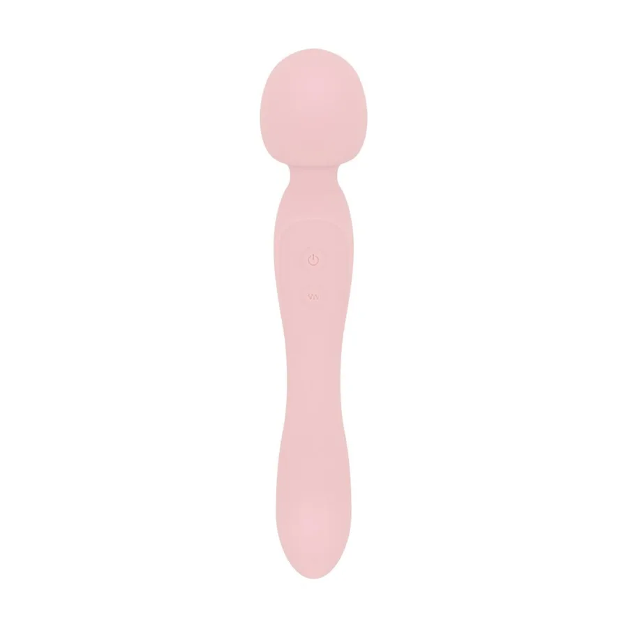 Вибромассажер Good Vibes Only - SIMI Double-Sided Wand Vibrator Soft Silicone - Pink