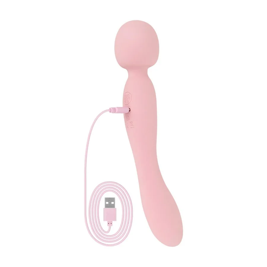 Вибромассажер Good Vibes Only - SIMI Double-Sided Wand Vibrator Soft Silicone - Pink