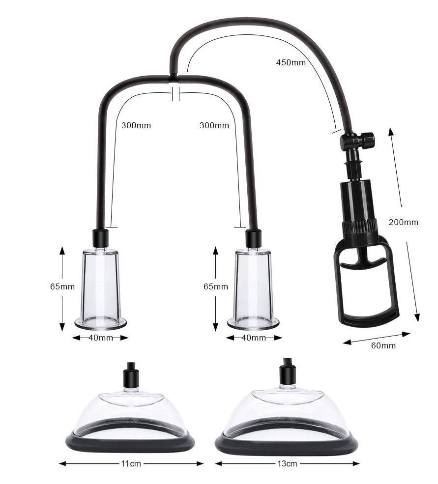 Вакуумная помпа для груди и сосков Men Powerup Passion Pump
