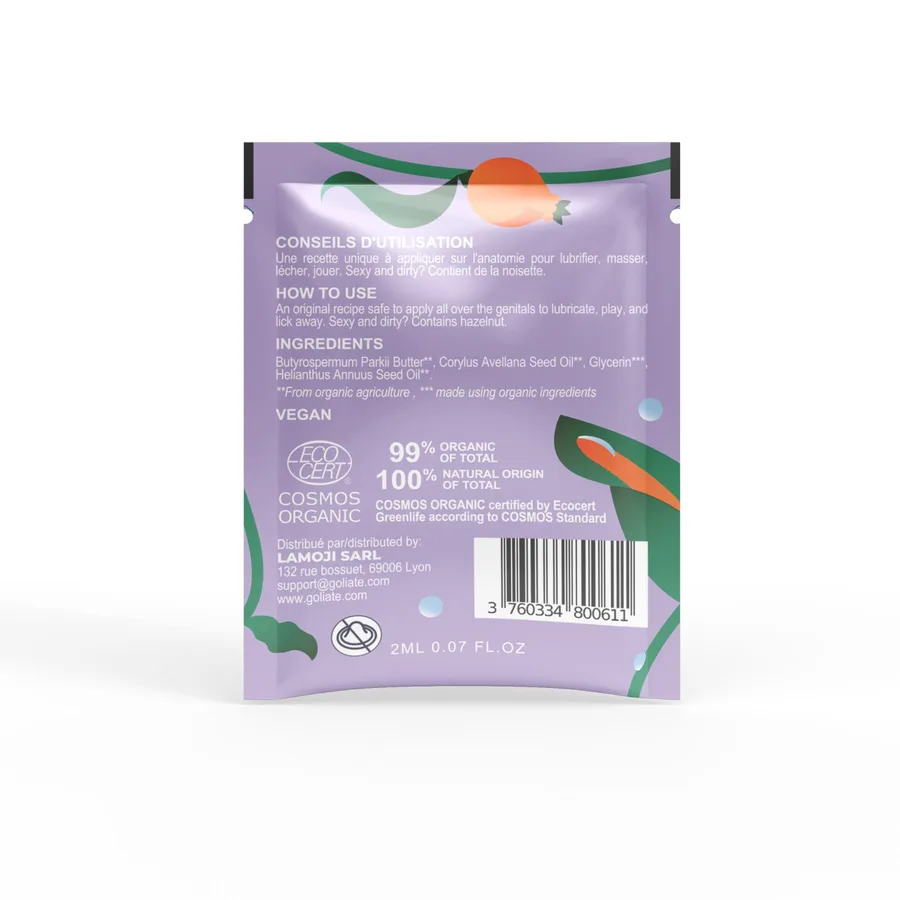 Пробник массажного масла Goliate Couple Gourmand Noisette 2 мл