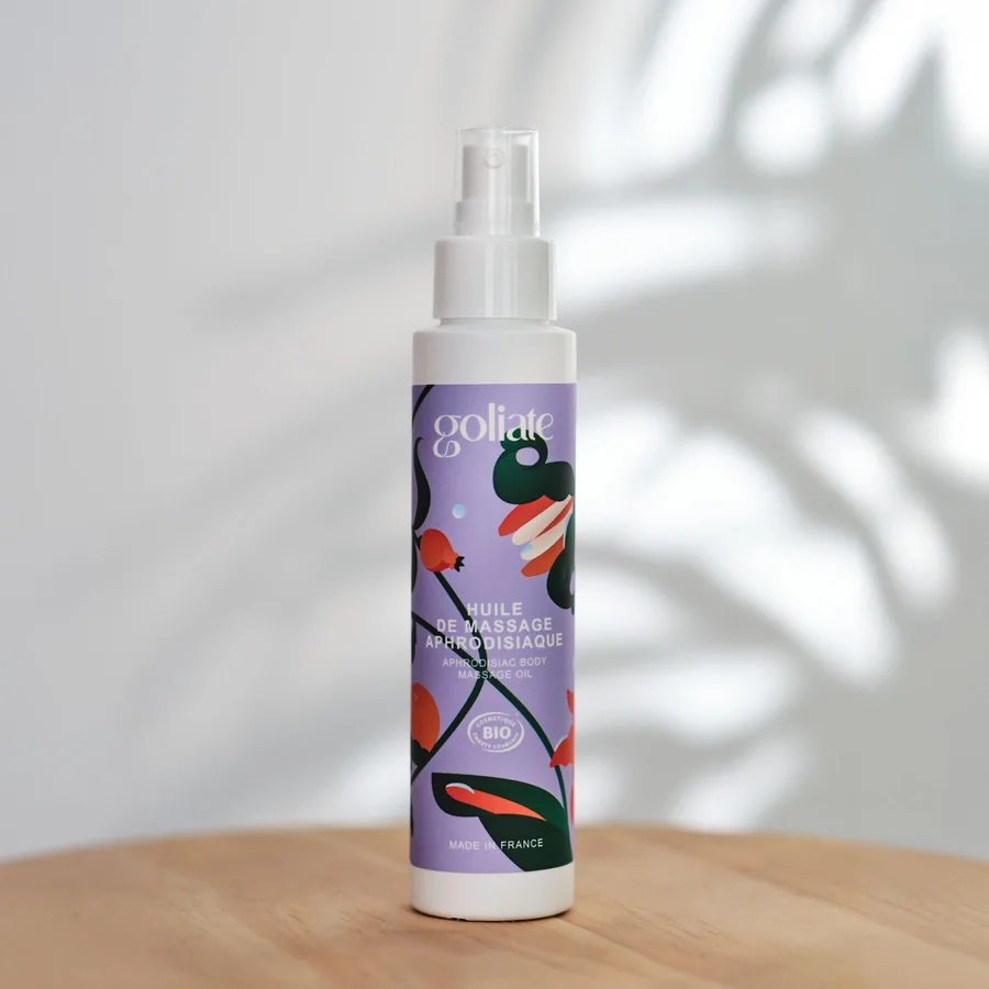 Масажна олія Goliate Huile De Massage Aphrodisiaque 100 мл, органічна, зігрівальний ефект