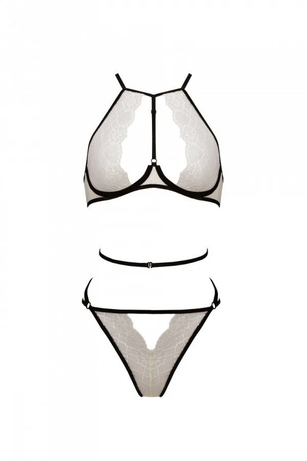 Комплект білизни Passion CHIKA SET, XXL/XXXL, cream, топ, трусики