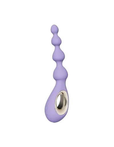 Анальные бусы с вибрацией LELO Soraya Beads Violet Dusk, разный диаметр бусин, 8 режимов