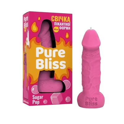 Ароматна свічка пікантної форми Pure Bliss Pink Sugar Pop (Жуйка) 18 см