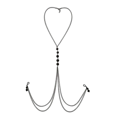 Украшение на грудь с натуральными камнями Art of Sex - Nipple clamps Lava