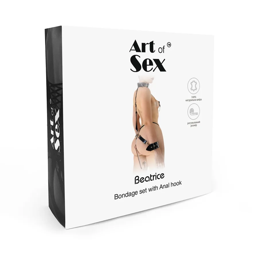 Бондажний набір з металевим анальним гаком Art of Sex Beatrice Bondage set with anal hook № 4