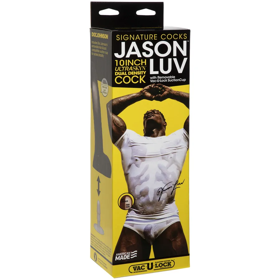 Фаллоимитатор Doc Johnson Jason Luv 10 Inch Cock, со слепка пениса, Vac-U-Lock, диаметр 5,1 см