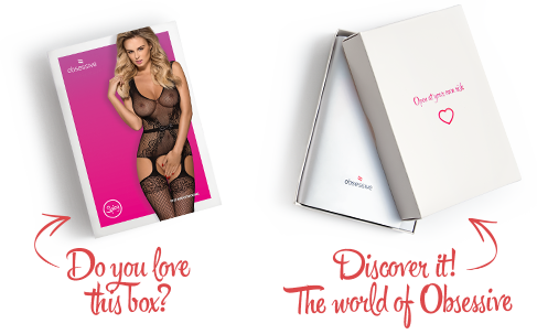 Бодістокінг Obsessive Bodystocking F217 XL/XXL, елегантний силуетний малюнок, імітація панчіх