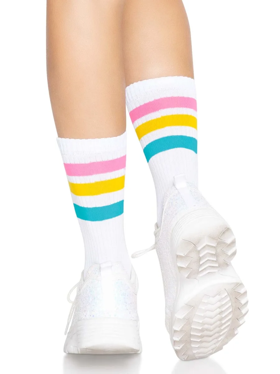 Носки женские в полоску Leg Avenue Pride crew socks Pansexual, 37–43 размер
