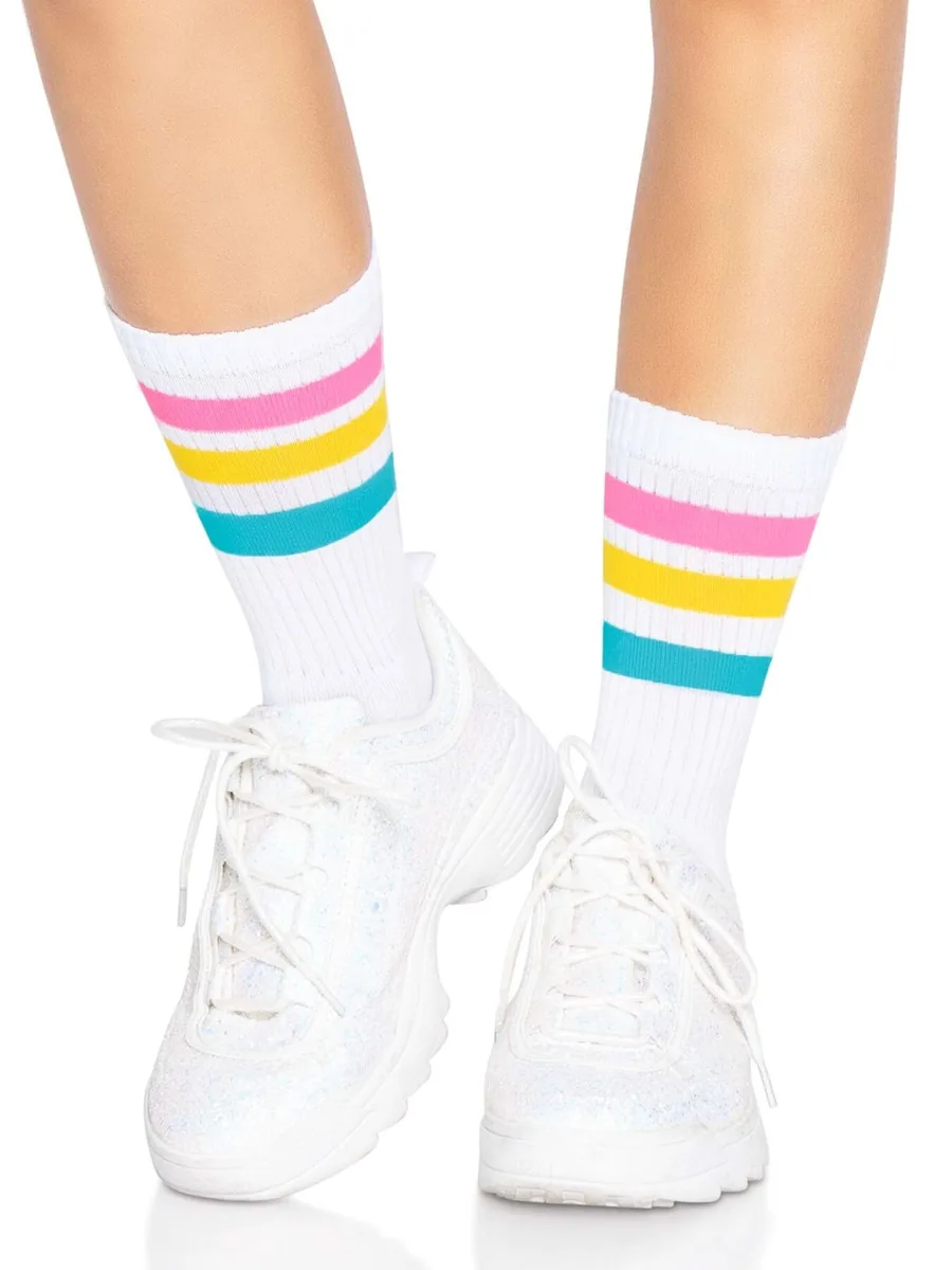 Носки женские в полоску Leg Avenue Pride crew socks Pansexual, 37–43 размер