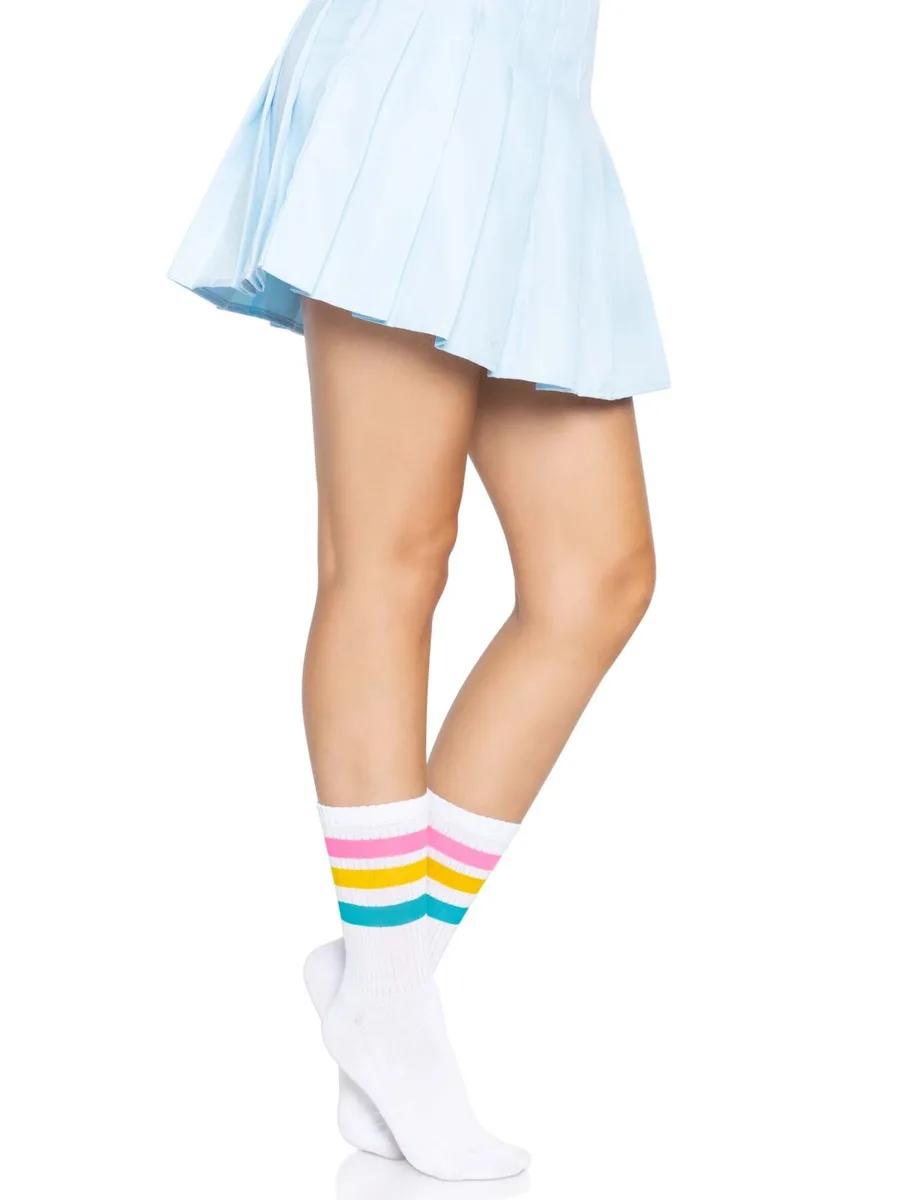 Носки женские в полоску Leg Avenue Pride crew socks Pansexual, 37–43 размер