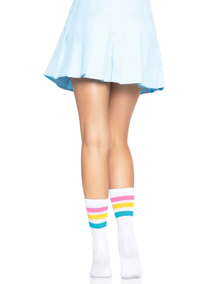 Носки женские в полоску Leg Avenue Pride crew socks Pansexual, 37–43 размер