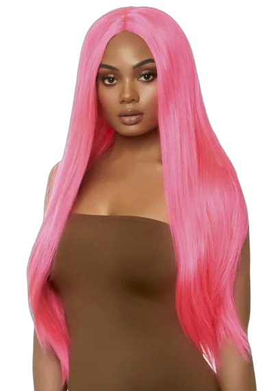 Парик Leg Avenue 33″ Long straight center part wig neon pink