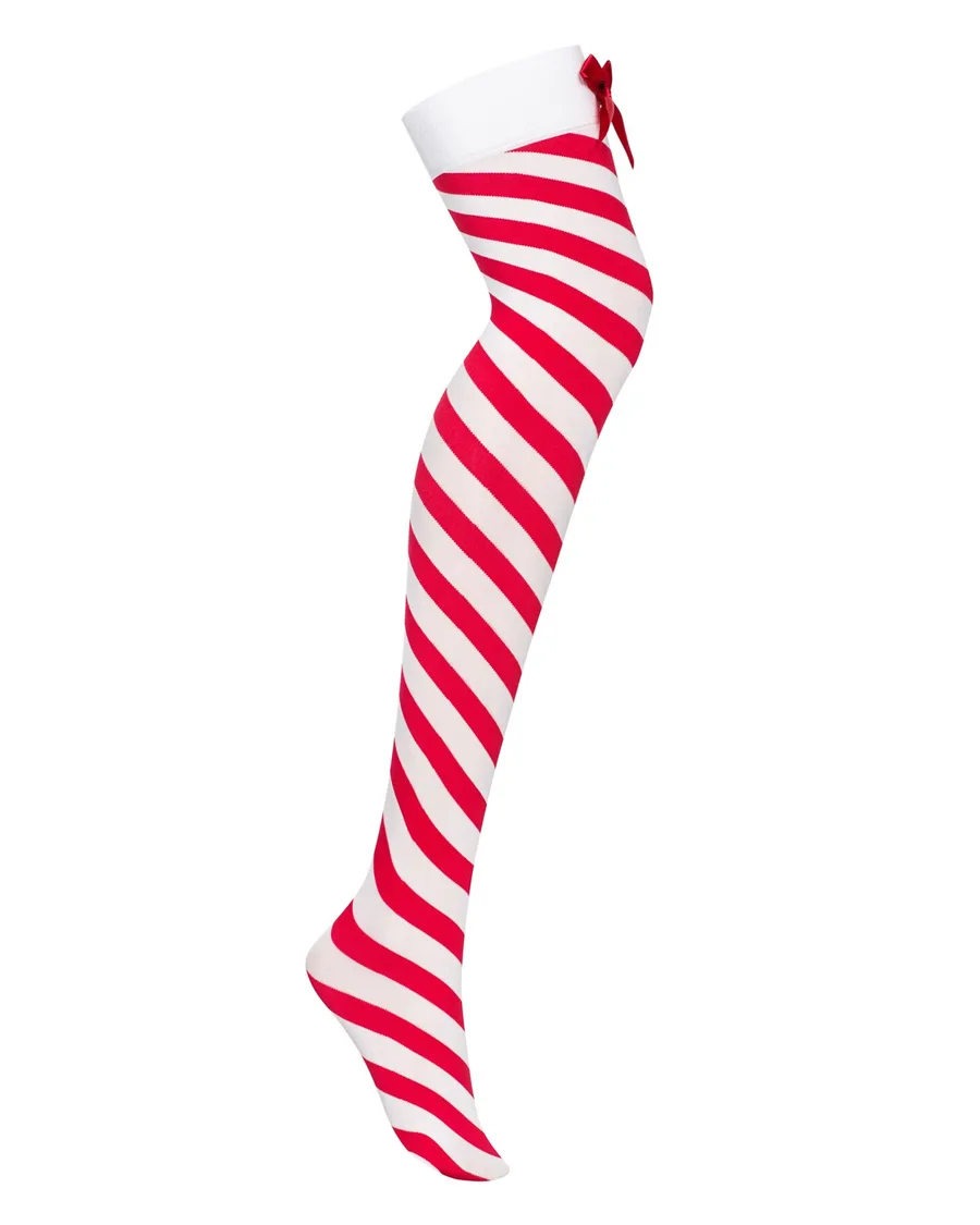 Чулки Obsessive Kissmas stockings L/XL