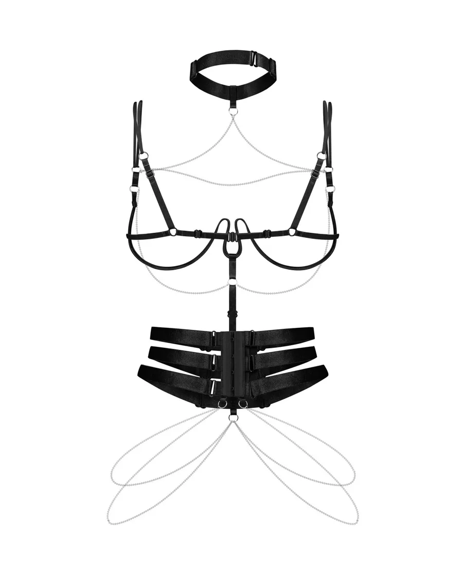 Портупея Obsessive Premisis Black harness S/M/L