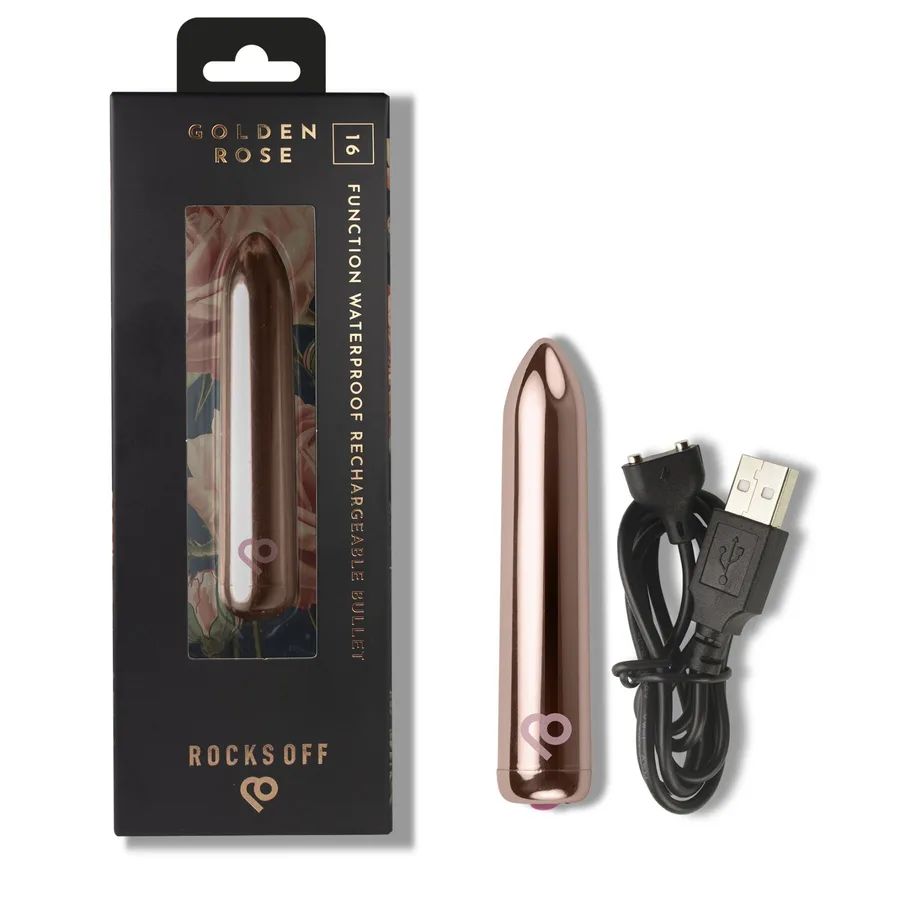 Вибропуля Rocks Off Bullet Golden Rose 16 Settings