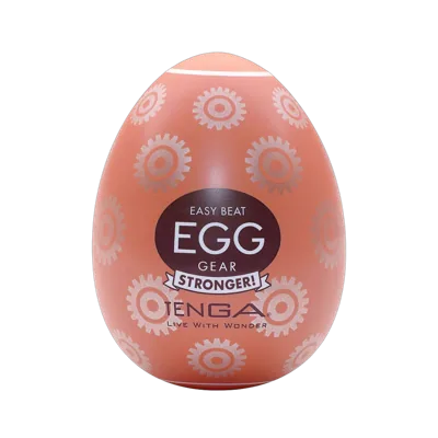 Мастурбатор-яйце Tenga Egg Gear, щільний TPE, пробник лубриканту 5 мл