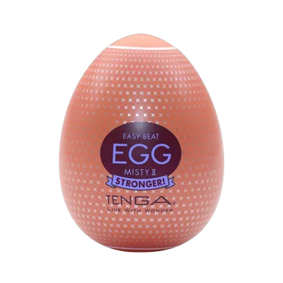Мастурбатор-яйце Tenga Egg Misty II, щільний TPE, пробник лубриканту 5 мл