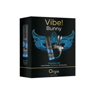 Набір Orgie Vibe Bunny: рідкий вібратор та ерекційне віброкільце