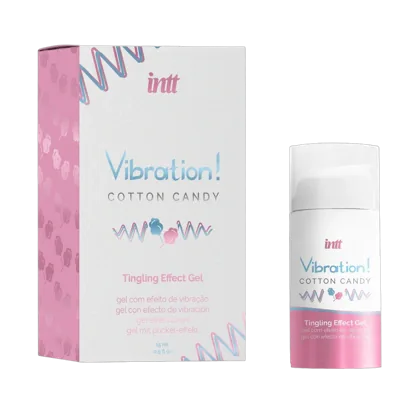 Рідкий вібратор Intt Vibration Cotton Candy (15 мл), густий гель, дуже смачний, діє до 30 хвилин