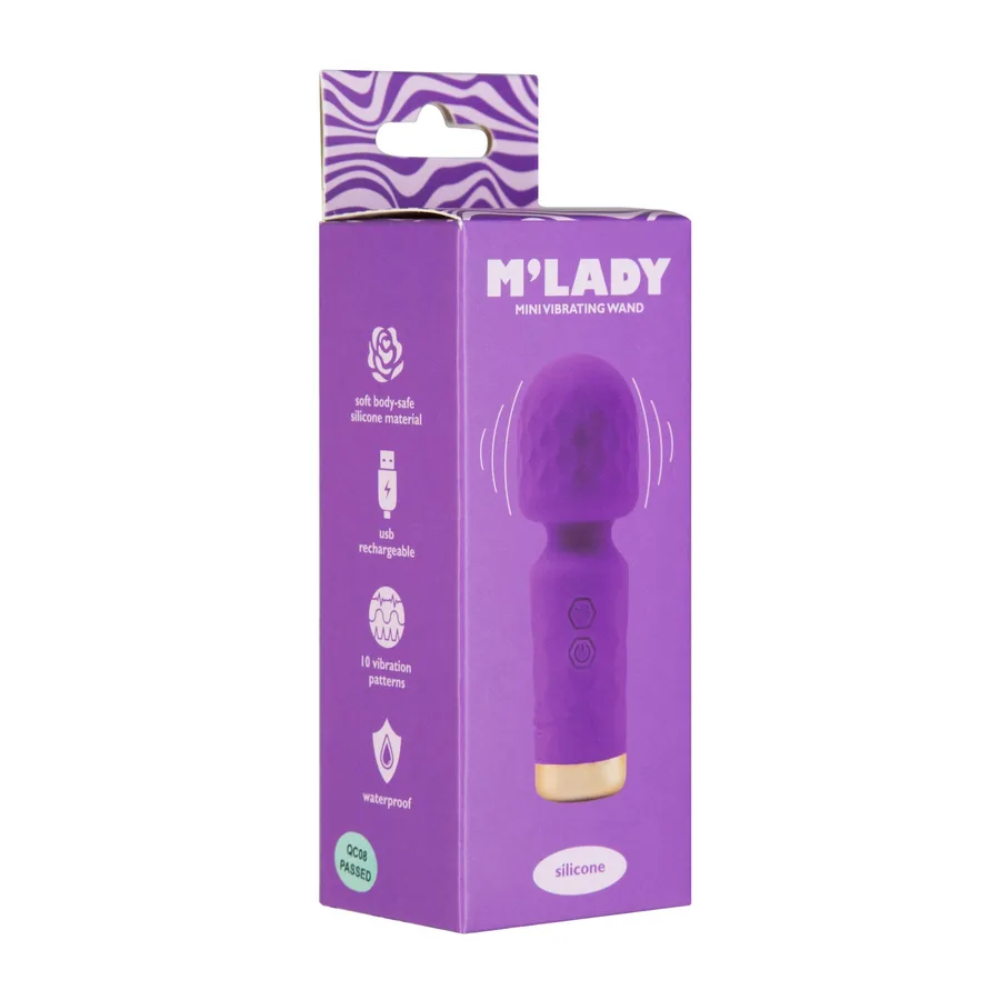 Вибромассажер M’Lady Mini Vibrating Wand Purple