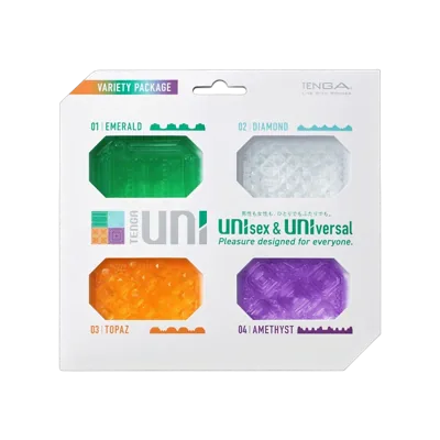 Набір унісекс-стимуляторів Tenga UNI Variety Pack (4 шт), лубрикант у комплекті
