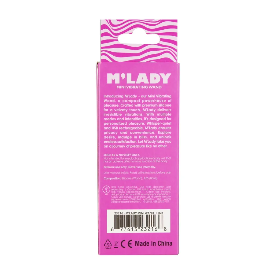 Вібромасажер M’Lady Mini Vibrating Wand Pink
