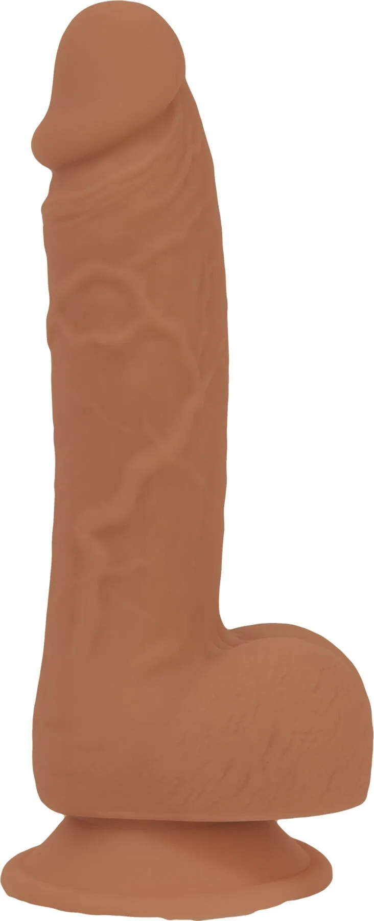 Фаллоимитатор ADDICTION Steven 7.5" Silicone Dong Caramel, вибропуля в подарок