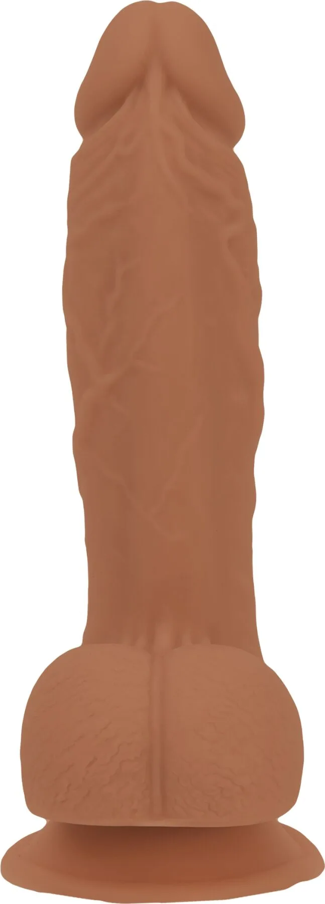 Фаллоимитатор ADDICTION Steven 7.5" Silicone Dong Caramel, вибропуля в подарок