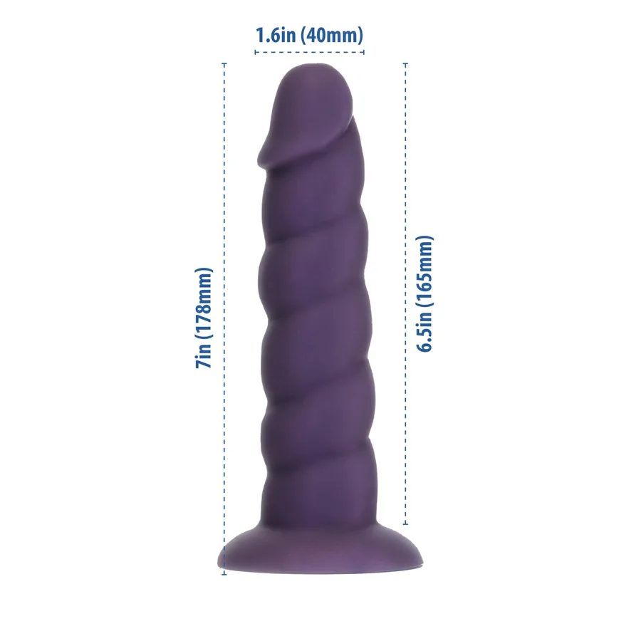 Фаллоимитатор Fantasy by Addiction Unicorn Dildo 7” Purple, вибропуля в подарок