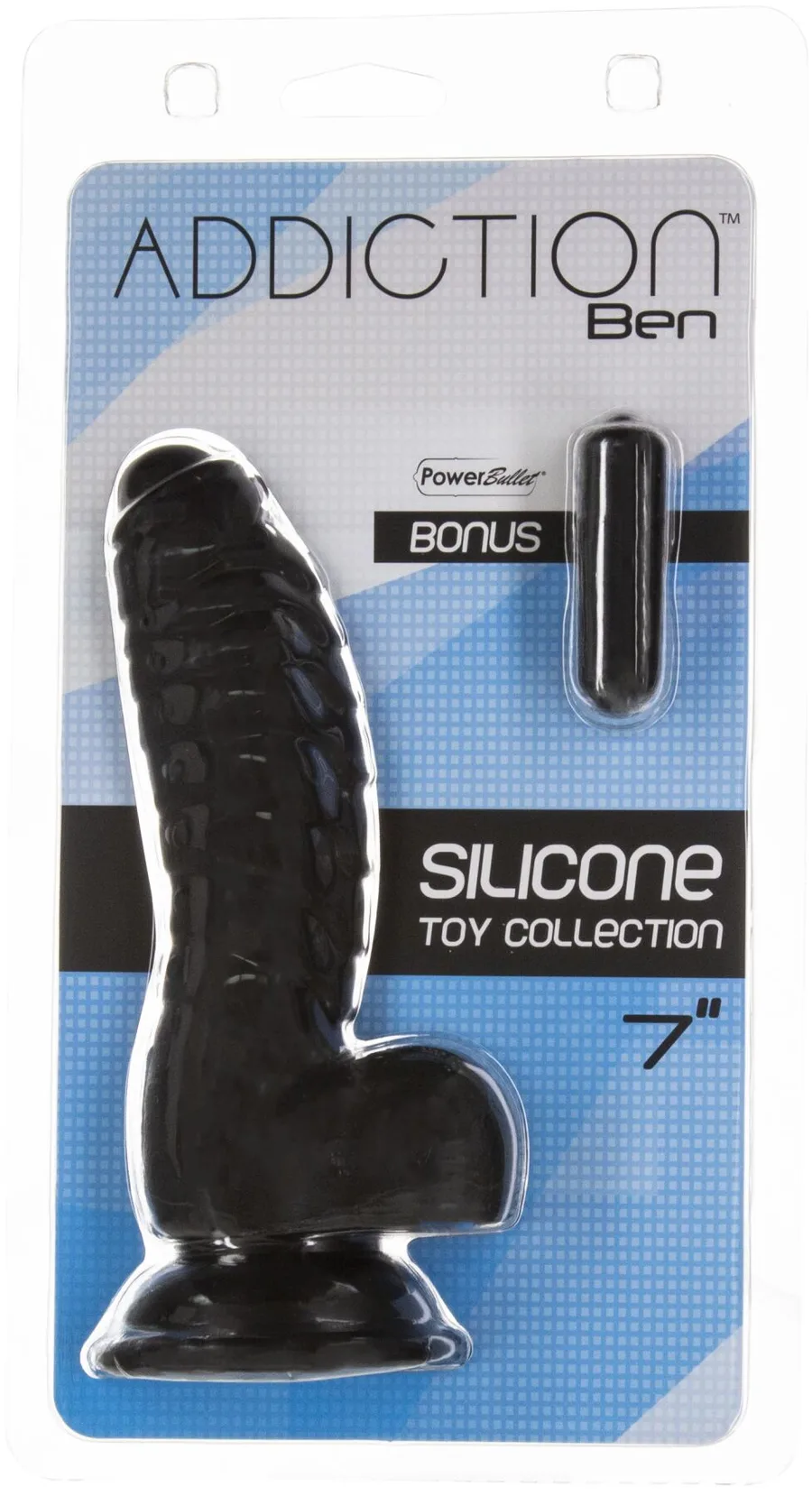 Фалоімітатор ADDICTION Ben 7" Dildo With Balls Black, віброкуля в подарунок