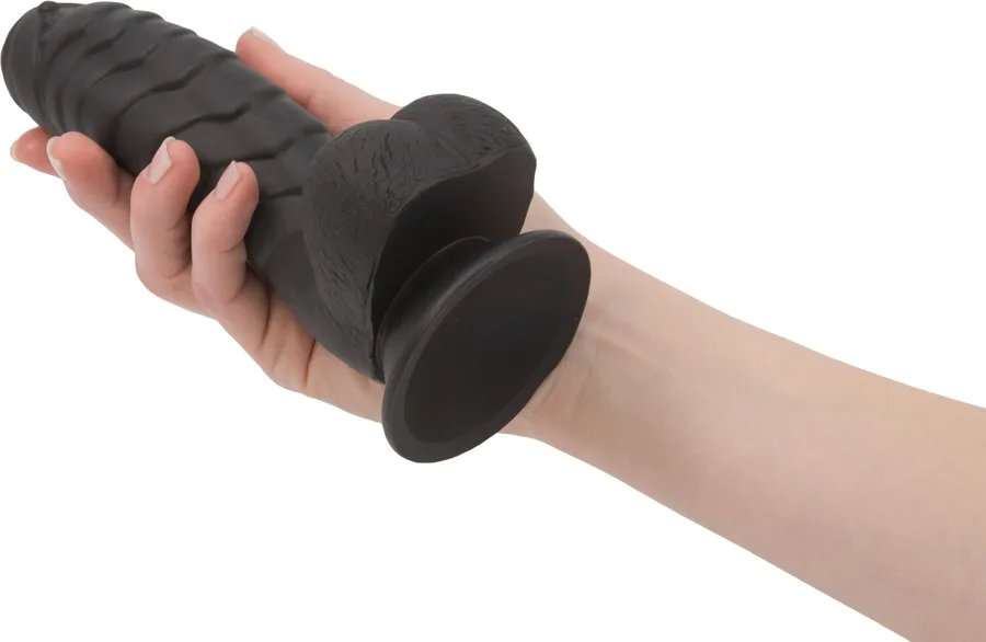 Фалоімітатор ADDICTION Ben 7" Dildo With Balls Black, віброкуля в подарунок