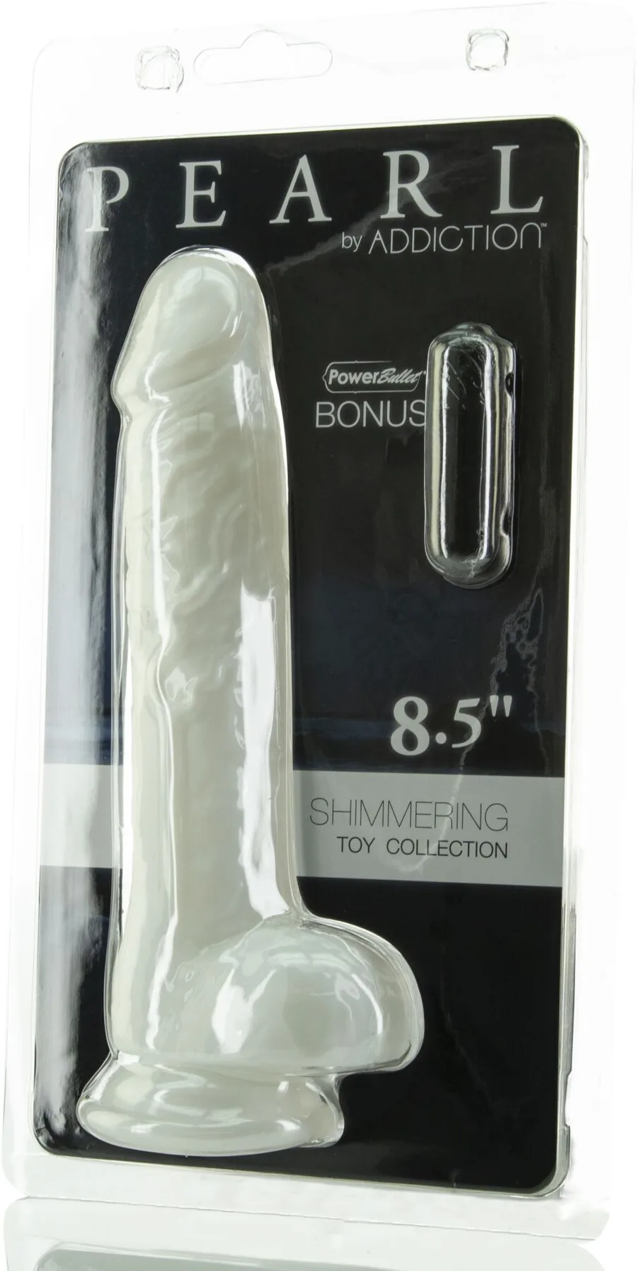 Фаллоимитатор ADDICTION Pearl 8.5" Dildo with Balls, вибропуля в подарок