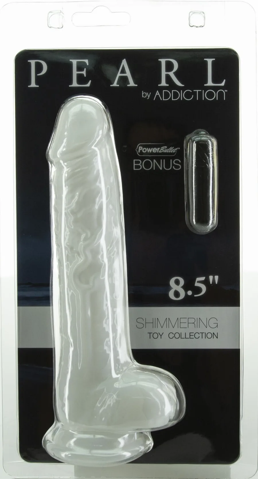 Фаллоимитатор ADDICTION Pearl 8.5" Dildo with Balls, вибропуля в подарок