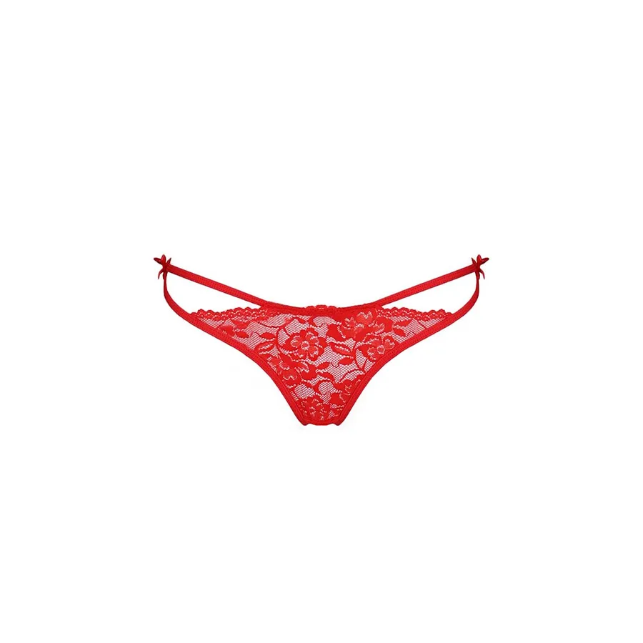 Трусики с завязочками по бокам Passion Exclusive WARDA THONG L/XL, red