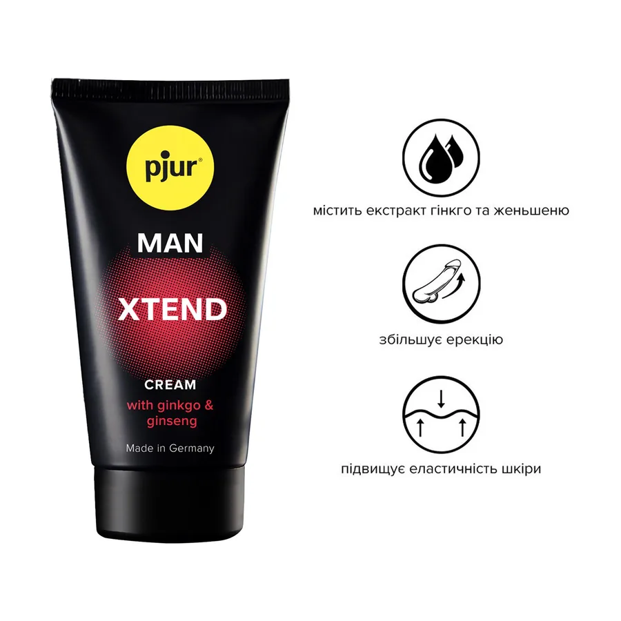 Крем-стимулятор для пениса pjur MAN Xtend Cream 50 мл, с экстрактами гинкго и женьшеня