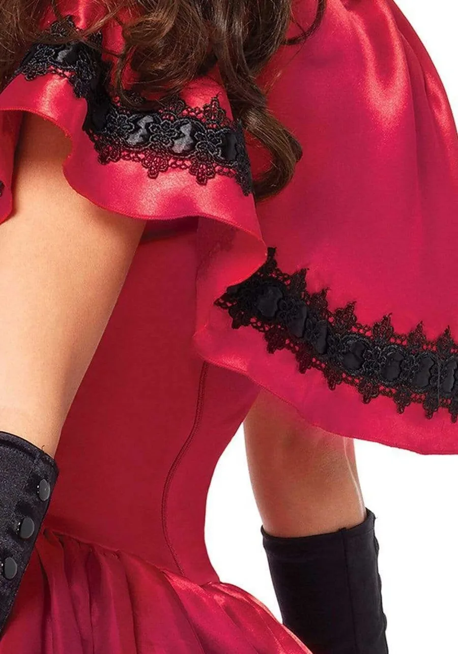 Эротический костюм Красной шапочки Leg Avenue Gothic Red Riding Hood L, платье, накидка