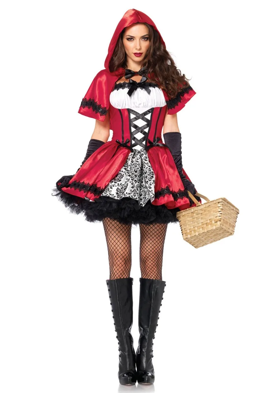 Эротический костюм Красной шапочки Leg Avenue Gothic Red Riding Hood XL, платье, накидка