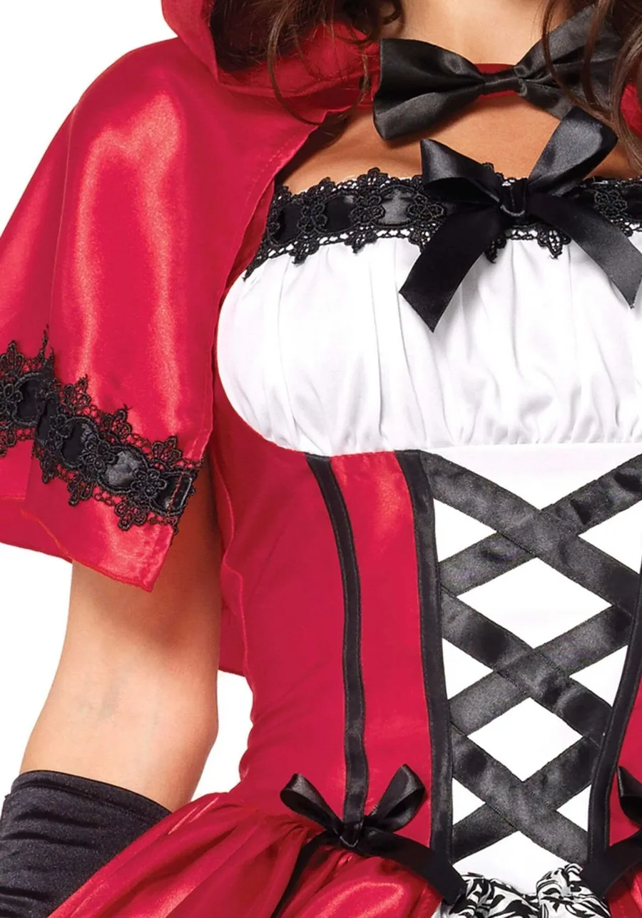 Эротический костюм Красной шапочки Leg Avenue Gothic Red Riding Hood XL, платье, накидка
