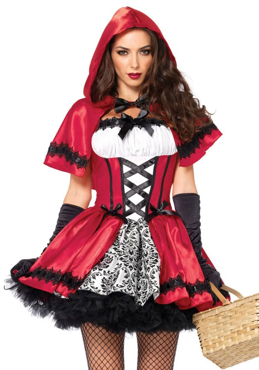 Эротический костюм Красной шапочки Leg Avenue Gothic Red Riding Hood XL, платье, накидка