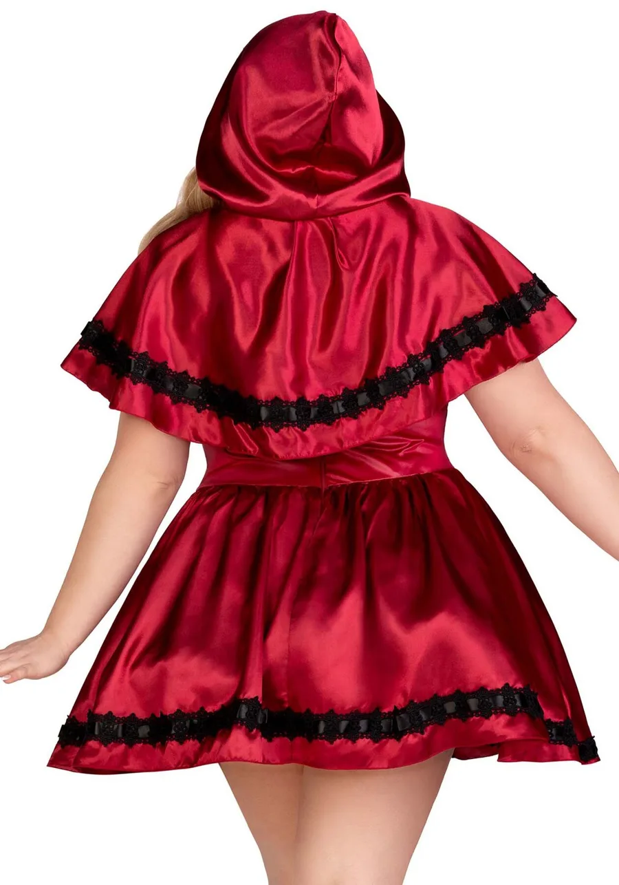 Эротический костюм Красной шапочки Leg Avenue Gothic Red Riding Hood 1X–2X, платье, накидка