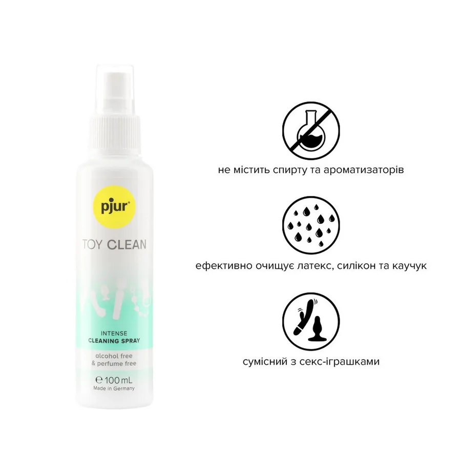 Антибактеріальний спрей для секс-іграшок pjur Toy Clean 100 мл, без спирту, делікатний