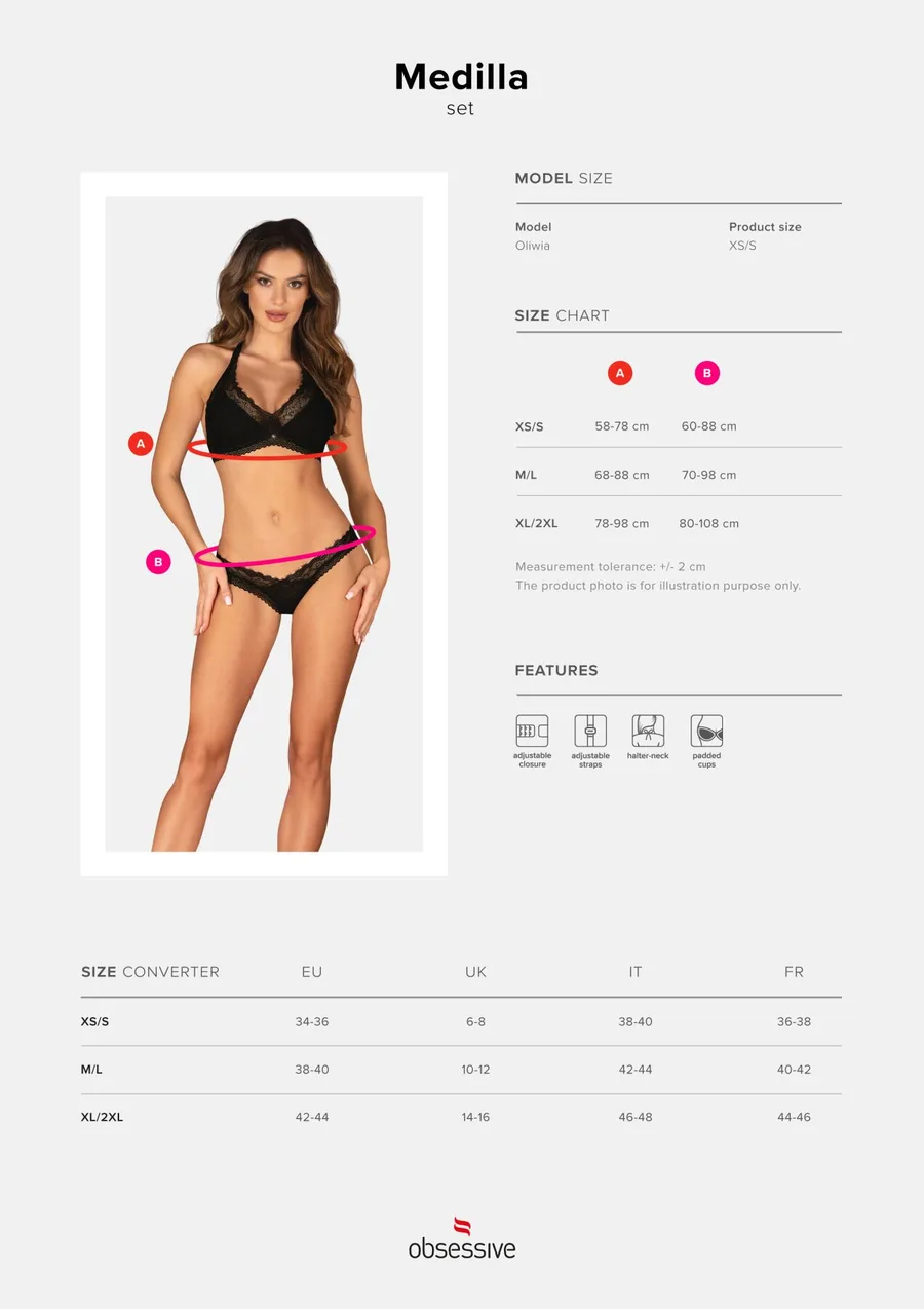 Комплект Obsessive Medilla 2-pcs set M/L