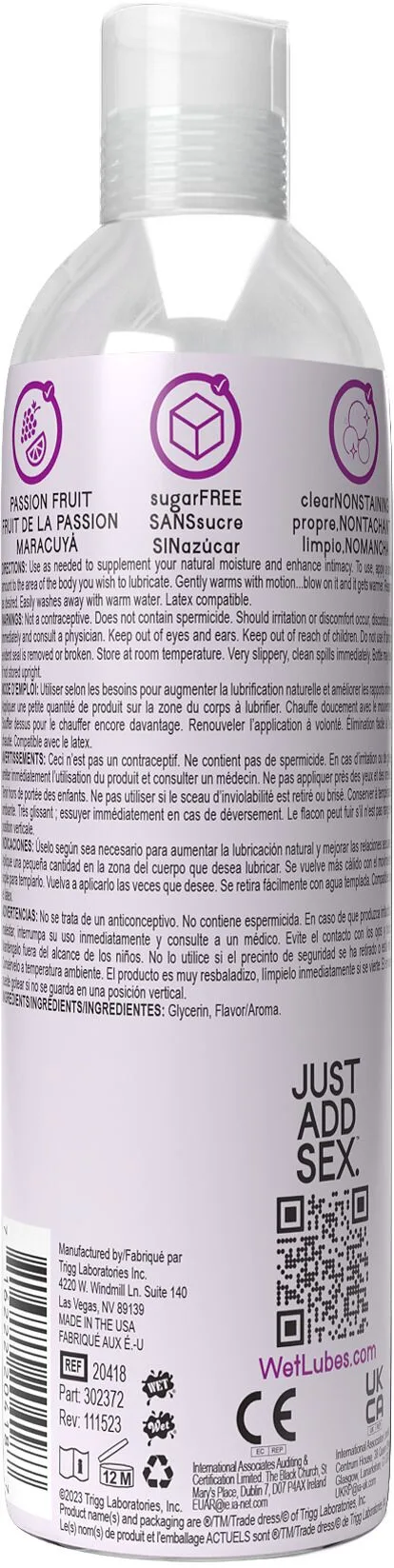 Распродажа!!! Согревающий лубрикант Wet Warming Passion Fruit 4 in 1 (118 мл) (срок 30.09.2026)