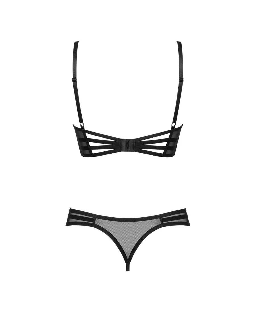 Комплект Obsessive Roxelia 2-pcs crotchless set M/L
